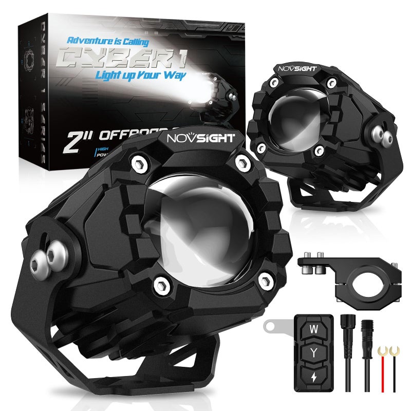 NOVSIGHT 2'' LED Pods Lights with 8 Light Modes and Waterproof Design for Off-Road Vehicles